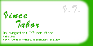 vince tabor business card